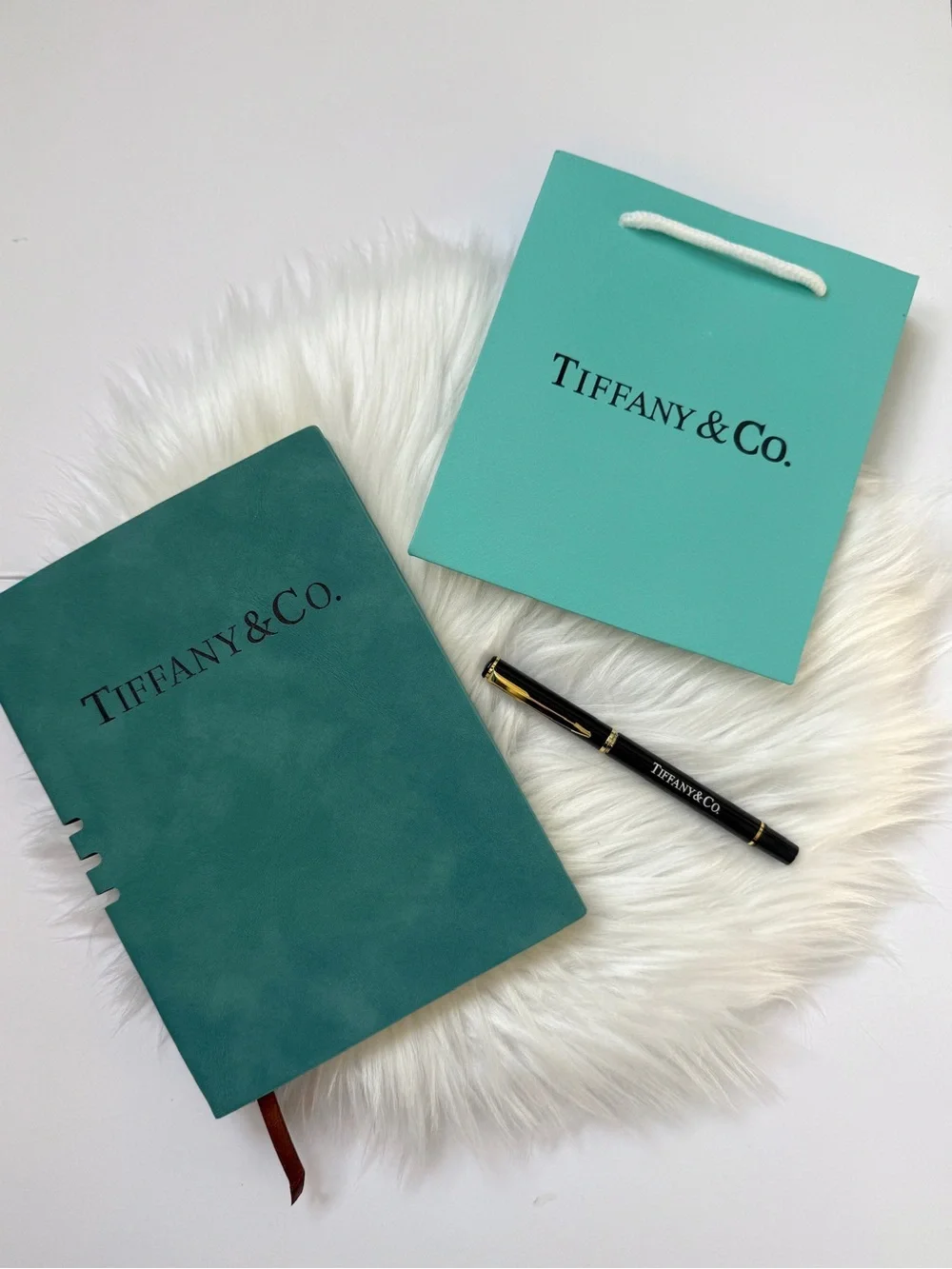 Tiffany Signature Teal Office Notebook with Pen New